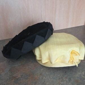 Vintage Black and Yellow Hats Acces